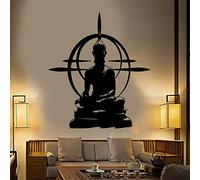 Zhuhuimin Personnalisé Stickers muraux décoratifs sudest Asiatique Populaire Bouddha Populaire Bouddha Motif de lumière Home Art décoratif Stickers muraux 1 56x89cm
