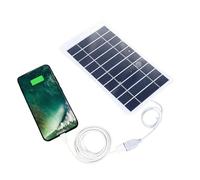 ZHUMCCY Panneau Solaire USB | Banque d'énergie Flexible Portative,Panneau Solaire pour Caméra de Sécurité - pour Camping Randonnée Extérieur Voyage Sac à Dos Maison