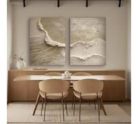 ZHUOYA Impression sur toile murale pour chambre à coucher, peinture sur toile à texture lourde et abstraite, décoration d'intérieur (80 x 120 x 2 cm/cadre)