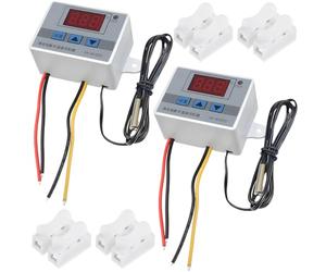 ZHUROUPU Régulateur de température numérique W3002 CA 110 V-220 V, affichage LED numérique, régulateur de température programmable pour chauffage/refroidissement avec sonde et démarrage différé