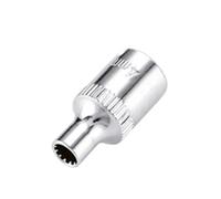 ZHWTISNPE Tête de douille universelle en forme 12 dents, entraînement carré 1/4 pouces liquet Torx, adaptateur for écrous différents Types douilles(4mm-1pcs)