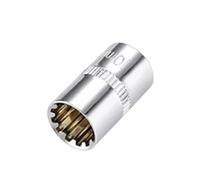 ZHWTISNPE Tête de douille universelle en forme 12 dents, entraînement carré 1/4 pouces liquet Torx, adaptateur for écrous différents Types douilles(9mm-1pcs)