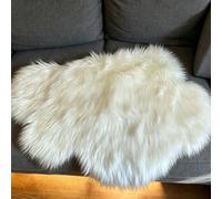 zhxinashu Tapis Blanc en Forme de Nuage en Peau de Mouton Moelleux, Moquette Chambre, Tapis en Fourrure Imitation Doux et Confortable pour Salon, Chambre Enfants(60x90)