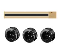 ZHZWwansuGE Multiprise sur Rail Coulissante Murale De 8 000W avec Trois Adaptateurs De 2 500W, Multiprise avec Interrupteurs Et Prises De 40 À 80 cm, Prise De Sécurité Anti-Électrocution. K-40cm