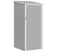 Ziaphsol Abri de Jardin Gris 87x98x159 cm en Acier galvanisé avec Toit en Pente pour Rangement extérieur Durable et Protection Contre intempéries