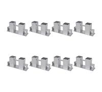 Ziaphsol Aide d'empilage du Bois de Chauffage 8 pcs en Acier galvanisé argenté pour Rangement Foyer cheminée poêle Bois Outil Support sécurisé