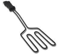 Ziaphsol Allume-barbecue électrique 1500 W en acier inoxydable avec poignée isolée thermique, 3 éléments chauffants, pour barbecue au charbon de bois, barbecue à gaz, aide à l'allumage pour extérieur