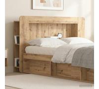 Ziaphsol Armoire à tête de lit en chêne Artisan, 120 cm, design moderne, espace de rangement pour chambre à coucher et lit d'appoint, polyvalent, construction durable