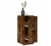 Ziaphsol Armoire d'apothicaire en Bois d'ingénierie chêne fumé 30x41x77,5cm Meuble de Rangement Multifonction pour Salon Cuisine Bureau Chambre avec tiroirs et Serrure métallique