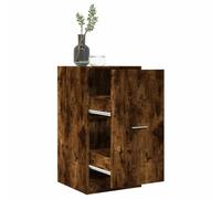 Ziaphsol Armoire d'apothicaire en Bois d'ingénierie chêne fumé 40x41x77,5cm avec tiroirs et Compartiments pour Rangement Pratique dans Salon Bureau Cuisine ou Chambre