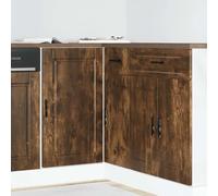 Ziaphsol Armoire de Cuisine Porto chêne fumé Bois d'ingénierie Grande capacité Rangement Porte Pratique avec Pieds réglables pour Salle à Manger Salon cellier Micro Onde Four cafetière