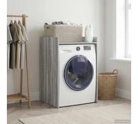 Ziaphsol Armoire pour Machine à Laver Gris Sonoma 67,5 x 62 x 97 cm Meuble de Rangement Moderne en Bois d'ingénierie avec Grande capacité pour Salle de Bain et Espace de Stockage Pratique