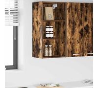 Ziaphsol Armoire Suspendue en Bois d'ingénierie chêne fumé 40x29,5x80 cm pour Rangement Cuisine, Meuble Moderne avec Grande capacité, idéal pour Salle à Manger ou Salon