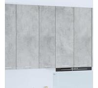 Ziaphsol Armoire Suspendue Gris béton 30 x 31 x 100 cm en Bois d'ingénierie pour Cuisine Moderne avec Porte à charnières et Grande capacité de Rangement