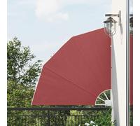 Ziaphsol Auvent latéral Pliable de Balcon Terre Cuite 140x140 cm, Parasol Voile ombrage pour terrasse et Jardin, auvent résistant à l Eau et aux UV, Fixation Murale en Acier Enduit de Poudre