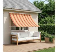 Ziaphsol Auvent Multicolore 150 x 150 cm Store banne rétractable Toile pergola en Polyester 180 g m2, Angle réglable, Cadre Acier, pour terrasse Balcon Jardin Patio fenêtre véranda