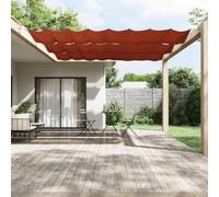 Ziaphsol Auvent Vertical Terre Cuite 140 x 420 cm, Tissu Oxford résistant à l Eau et aux UV, écran de Balcon avec Cordes et Accessoires pour Jardin terrasse Balcon extérieur intimité et Protection du
