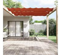 Ziaphsol Auvent Vertical Terre Cuite 140x800 cm Tissu Oxford, Protection Soleil UV Pluie pour Balcon terrasse Jardin, Voile ombrage avec Fixation, abri extérieur Privacy