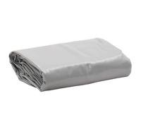Ziaphsol Bâche grise en toile avec revêtement en PVC - 1 x 2,5 m - 650 g/m² - Imperméable et résistante aux UV - Avec œillets - Pour meubles de jardin, bois de chauffage, voiture, remorque