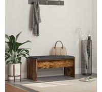 Ziaphsol Banc de couloir avec coussin, chêne fumé 83 x 38 x 40 cm, banc rembourré pour couloir et entrée avec espace de rangement, banc pour chaussures et rangement