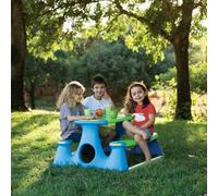 Ziaphsol Banc de pique-nique pour enfant avec table en polypropylène, 89,5 x 84,5 x 48 cm, pour 4 enfants à partir de 18 mois, pour jardin et balcon, résistant aux UV et charge maximale de 30 kg