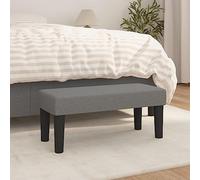 Ziaphsol Banc en tissu gris foncé 70 x 30 x 30 cm avec rembourrage en mousse, banc coffre multifonctionnel pour salon, couloir et banc de lit style avec espace de rangement