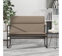 Ziaphsol Banc rembourré marron cappuccino en cuir synthétique 100 x 64 x 80 cm Banc avec structure en métal Pieds O antidérapants pour couloir, couloir, salon, lecture et détente