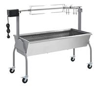 Ziaphsol Barbecue à copeaux avec entraînement électrique, réglage de la hauteur et moteur à broches, pour briquettes de charbon de bois, mobile sur roues avec frein, pour cuisine, balcon, jardin