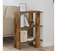 Ziaphsol Bibliothèque à 2 niveaux, 52 x 25 x 71,5 cm, matériau en bois, espace de rangement autonome, séparateur de pièce, design moderne, idéal pour salon, bureau, chambre d'enfant, durable, peu