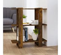Ziaphsol Bibliothèque en Bois d'ingénierie chêne fumé 80x30x87 cm Meuble de Rangement Polyvalent pour Salon Bureau Chambre avec cloison séparation et Espace de Stockage