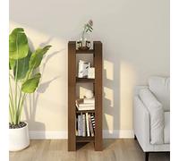 Ziaphsol Bibliothèque Marron Miel 41x35x125 cm en Bois Massif pour Rangement Livres, cloison de séparation, Meuble Pratique pour Salon Bureau Chambre Enfant
