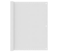 Ziaphsol Brise-vue pour balcon - Blanc - 120 x 600 cm - En polyéthylène haute densité - Perméable aux UV et au vent - Pour balcon, terrasse, jardin, avec œillets en aluminium, corde de 24 m, pas de