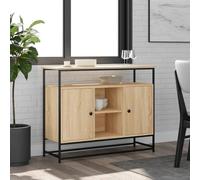 Ziaphsol Buffet chêne Sonoma 100x35x80 cm Bois d'ingénierie Meuble de Rangement avec Dessus Robuste et Pieds réglables pour Salon Salle à Manger Cuisine entrée