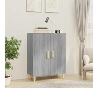 Ziaphsol Buffet en Bois d'ingénierie Sonoma Gris 70x34x90 cm avec 2 Portes pour Rangement Pratique dans Salon Salle à Manger ou entrée