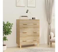 Ziaphsol Buffet en chêne Sonoma 70x34x90 cm avec tiroirs en Bois d'ingénierie Meuble de Rangement élégant pour Salon Salle à Manger Cuisine entrée et Chambre