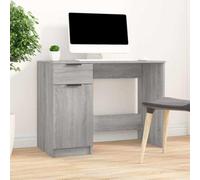 Ziaphsol Bureau Sonoma Gris 100x50x75 cm en Bois d'ingénierie Robuste, Meuble de Travail Informatique avec Rangement tiroir étagère pour Chambre, Salon, Bureau d'entreprise ou télétravail