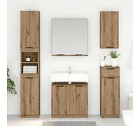 Ziaphsol Cabinet de Salle de Bain en chêne Artisanal 64,5 x 33,5 x 59 cm avec Portes, tiroirs et Espace de Rangement, Meuble lavabo Moderne pour Salle de Bain, Design épuré et Durable