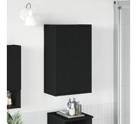 Ziaphsol Cabinet de Salle de Bain Mural Noir 39 x 23,5 x 65 cm pour Rangement Pratique et Design Moderne