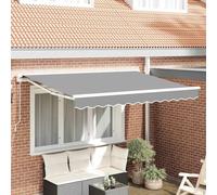 Ziaphsol Cadre d'auvent réglable blanc 3,5 x 2 m en acier avec accents en aluminium, bras articulé, manivelle, support mural, accessoires de montage pour jardin, terrasse, protection solaire et
