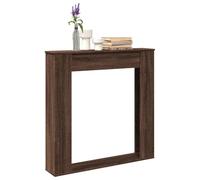 Ziaphsol Cadre de cheminée en Bois d'ingénierie chêne Marron 100x20x100 cm pour Foyer électrique décoratif avec étagère Pratique et Fixation Murale Solide pour Salon Maison Hiver