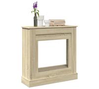 Ziaphsol Cadre de cheminée en Bois d'ingénierie chêne Sonoma 90x30x90 cm pour Foyer électrique avec étagère Pratique et Fixation Murale, idéal pour Salon Maison et Espace Jardin, Facile à Entretenir