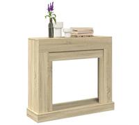 Ziaphsol Cadre de cheminée en chêne Sonoma - 100 x 30 x 87,5 cm - Console de cheminée pour cheminée électrique - Étagère décorative - Jusqu'à 30 kg - Montage mural pour salon