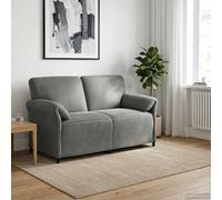 Ziaphsol Canapé 2 places en velours gris foncé avec fonction couchage et coffre de lit, meuble de salon moderne pour salon et bureau, design scandinave vintage, fonction relaxation, extensible, de