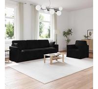 Ziaphsol Canapé d'angle 2 pièces en velours noir avec fonction lit et coffre de lit, design moderne pour salon et bureau, relaxation, salon, scandinave, vintage, durable, confortable