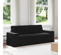 Ziaphsol Canapé d'angle noir 222 x 80 x 82 cm en tissu avec fonction couchage et coffre de lit, design moderne pour salon et bureau