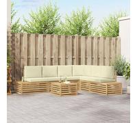 Ziaphsol Canapé d'extérieur Blanc modulable en Polyester, Ensemble sectionnel composable avec Angle, Dossier, accoudoir et Coussins, pour Jardin, terrasse, Balcon, Patio, véranda, Salon Lounge