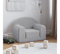 Ziaphsol Canapé-lit pour Enfants Gris Clair Peluche Douce 2 en 1 avec Housse Amovible, Design sécurisé, léger et Confortable pour Chambre Nursery, idéal pour Lecture, Jeu ou Sieste