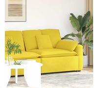 Ziaphsol Canapé modulaire avec accoudoir et coussin, jaune clair, 112 x 105 x 64 cm, tissu 100 % polyester, cadre en métal, module de canapé pour salon et paysage résidentiel