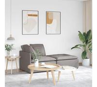 Ziaphsol Canapé modulaire avec repose-pieds, tissu taupe, canapé d'angle et paysage, canapé d'appoint comme module de canapé avec ottoman, chaise longue et appuie-tête pour salon et chambre d'amis