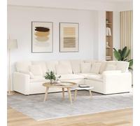 Ziaphsol Canapé modulaire crème avec tissu aspect laine d'agneau, canapé d'appoint 4 pièces comme canapé d'angle, élément assise, module de canapé pour salon, chambre d'amis, détente, 317 x 217 x 64